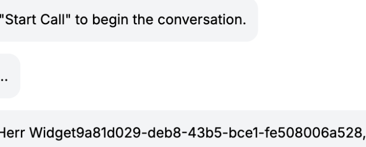 Voice Lab Widget call