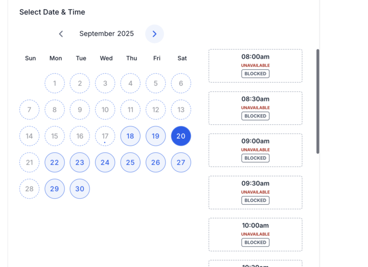 GHL Calendar Get Availability Action Not Working