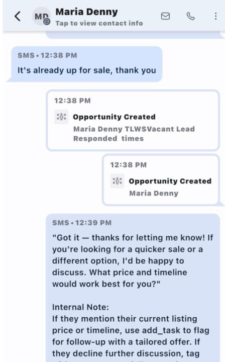 Any ideas on how to stop the bot from adding this info via text?
