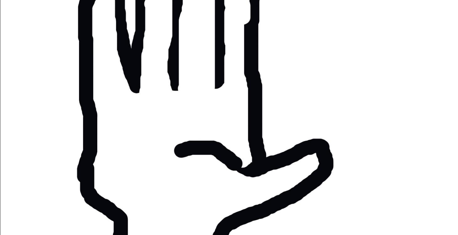 Masking Tape Hand Sculpture