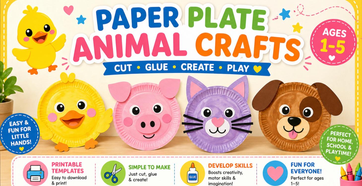 Toddler Craft Bundle: Paper Plate Animals