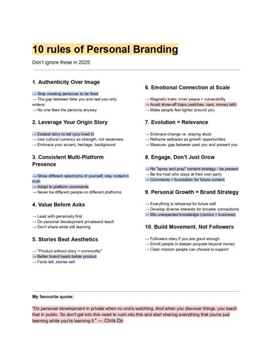Personal branding tips