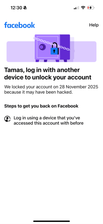 Locked Facebook Account 