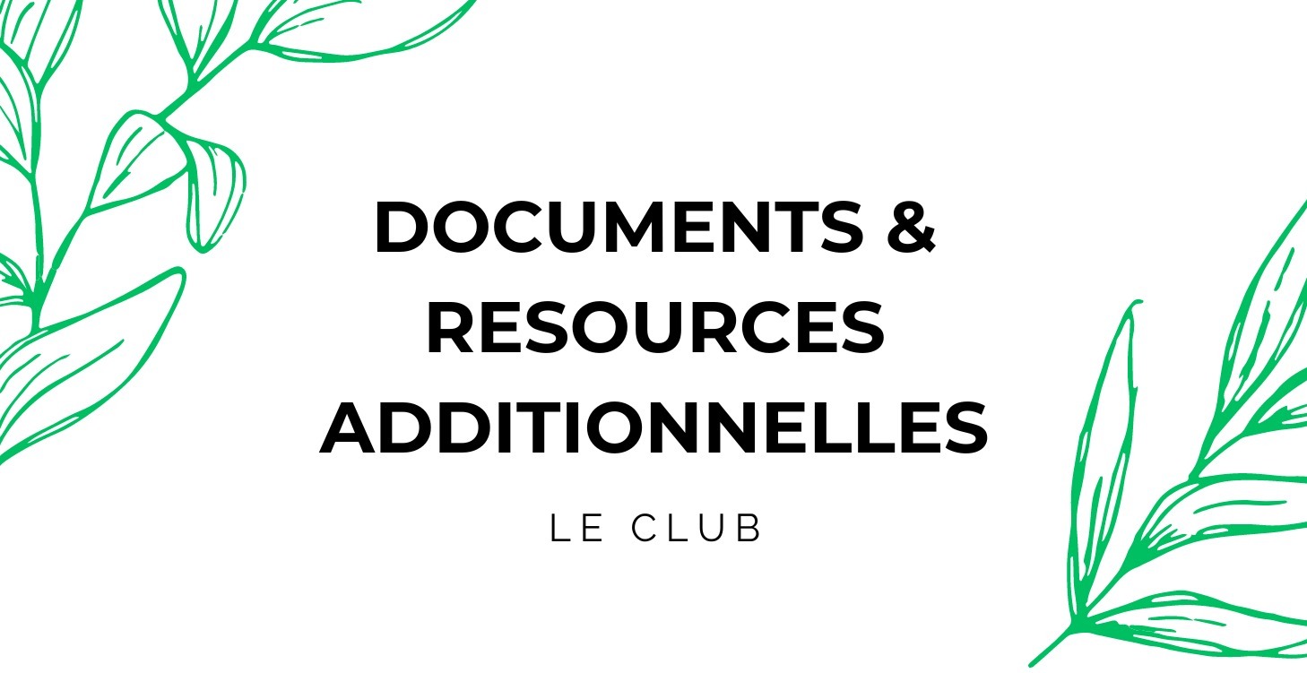 Documents & Resources Additionnelles