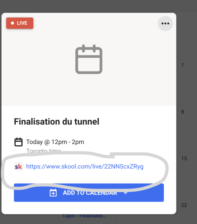 pour nous joindre a l'appel