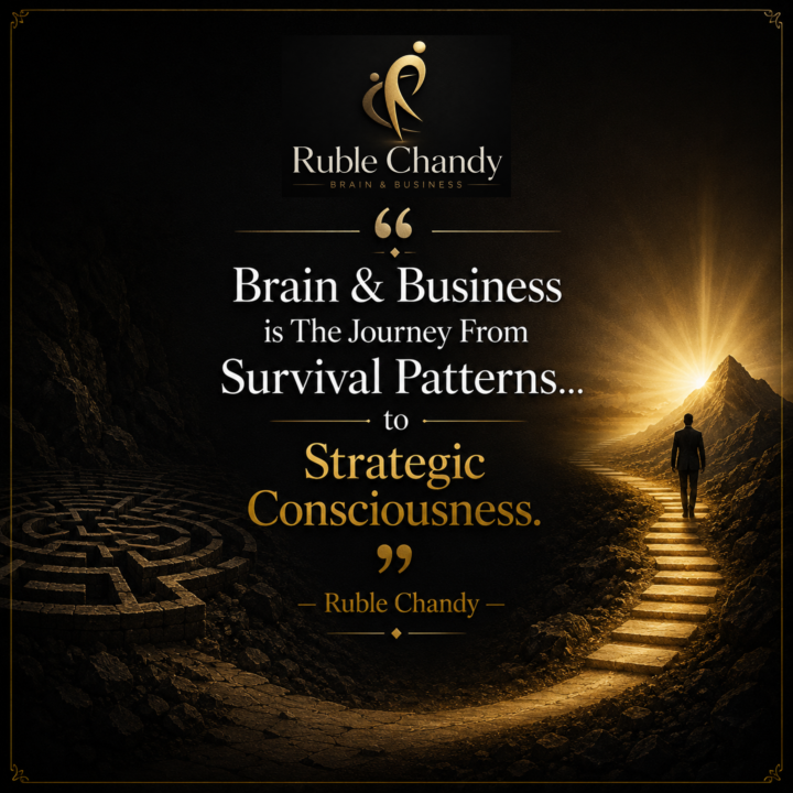 “Brain & Business is The Journey From Survival Patterns… to Strategic Consciousness.” — Ruble Chandy