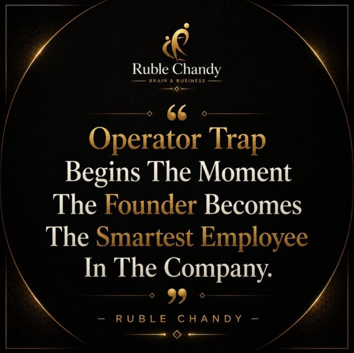 Operator Trap Begins The Moment The Founder Becomes The Smartest Employee in the Company.