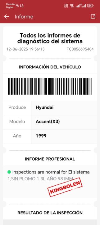 Escaneo Hyundai Accent 2001