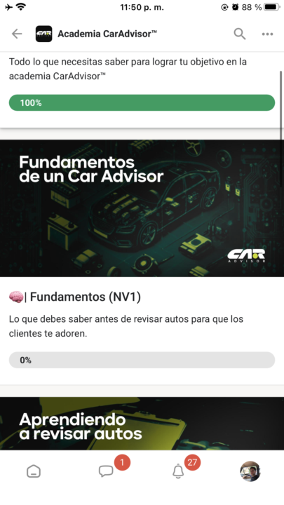 Me sale 0% en los módulos 