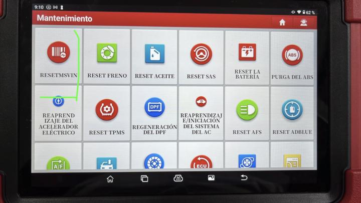 Recuperar funcion RESETMSVIN en Launch X431