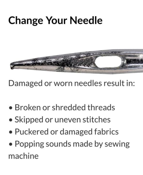 Replacing your sewing needle…