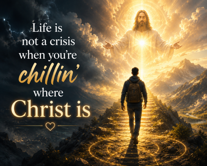Life is not a Crisis, when you chillin’ where Christ is 🤍