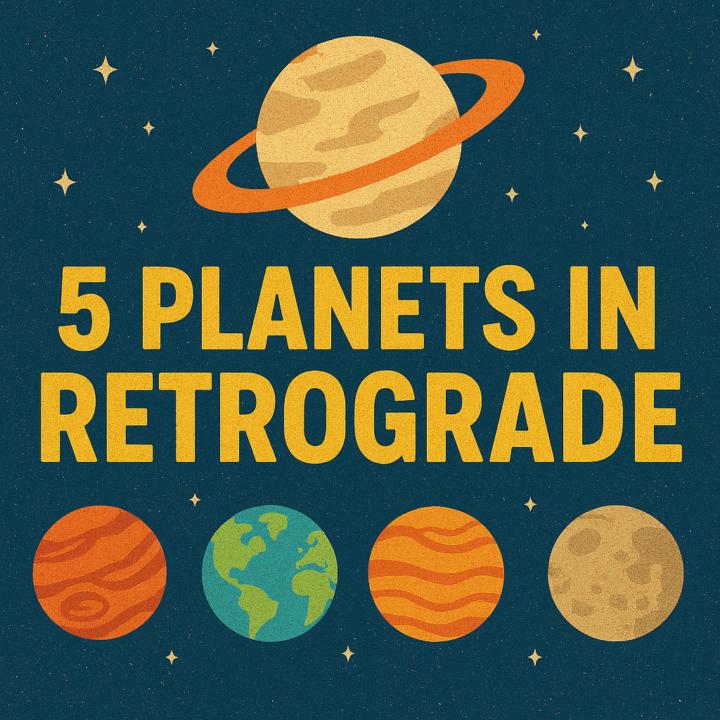  🌌5 Retrogrades: A Cosmic Invitation 🌌  