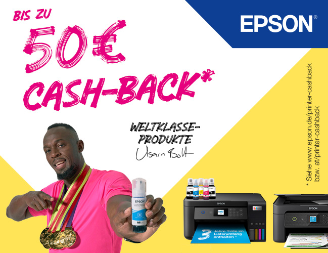 EPSON Drucker bis 50 Euro Cashback!