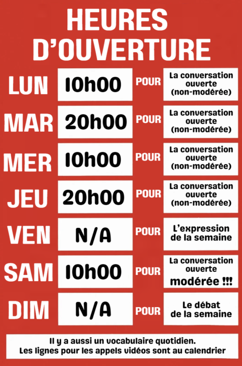 Les Heures D'Ouverture