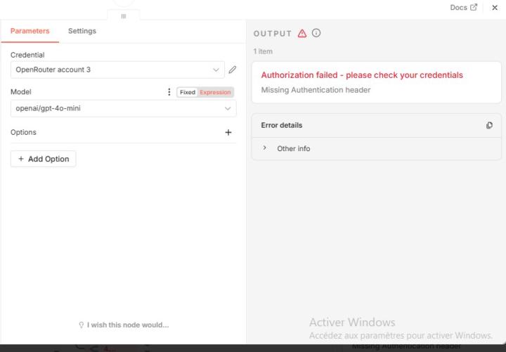 Authorization failed