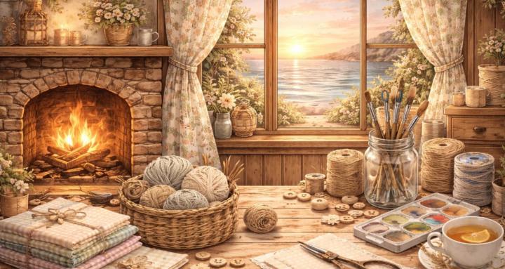 Crafting at Cosy Cottage Club