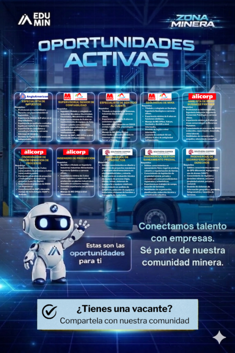 👷🏻‍♀️👷🏻VACANTES MINERAS 09/04/2026