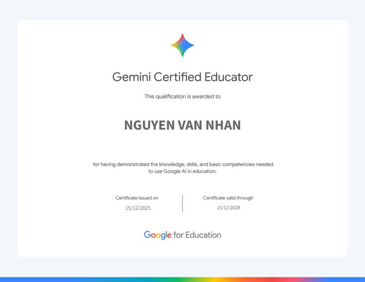 Chứng chỉ Google Gemini.