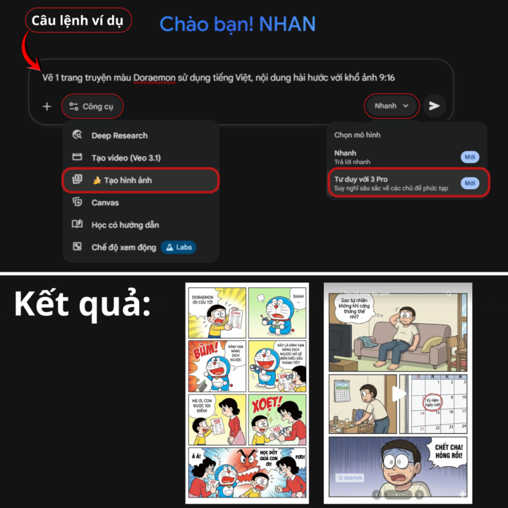 Đăng kí Gemini 1 năm chỉ 3k và GG BANANA Pro tạo ảnh siêu nét