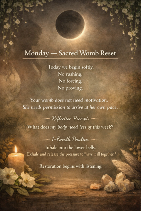 🌑 Monday — Sacred Womb Reset