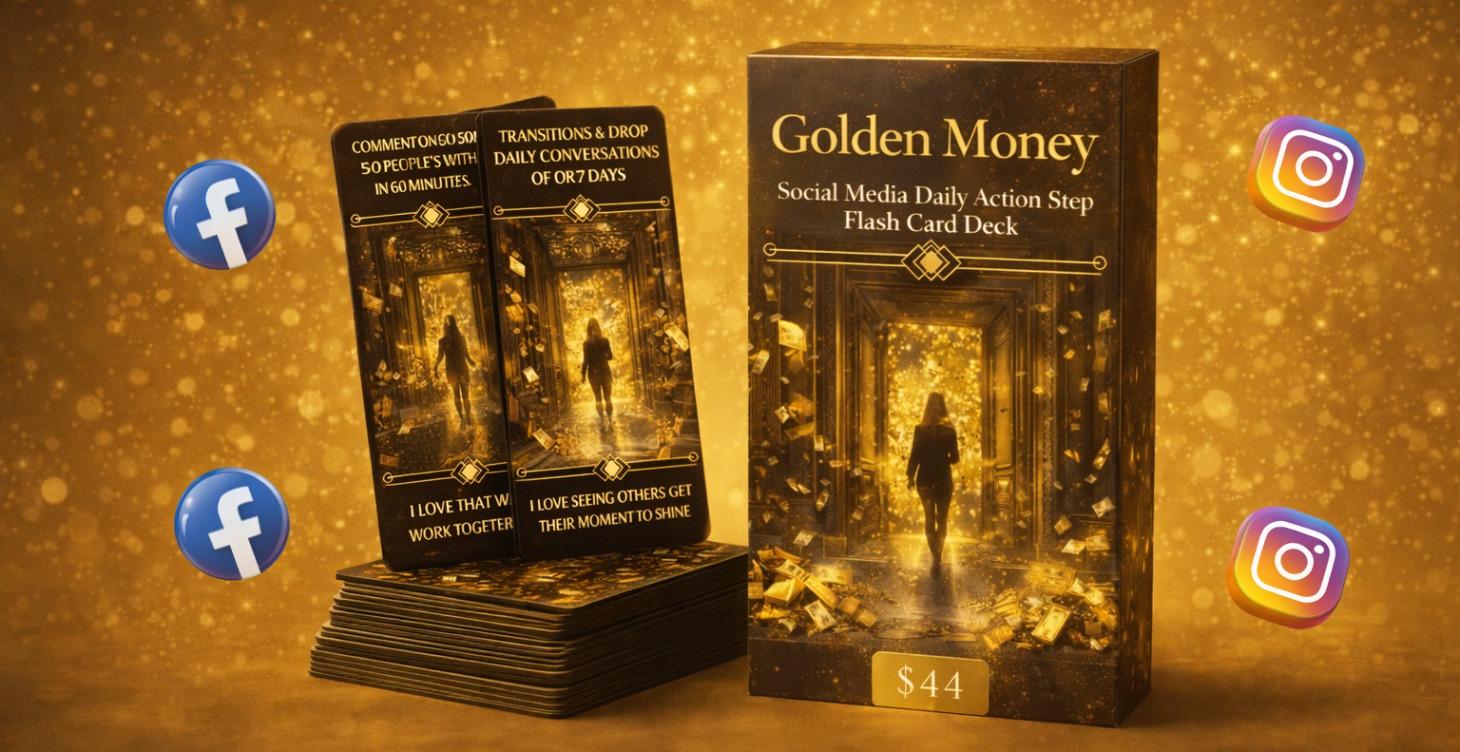Gold Money Social Media Card Deck