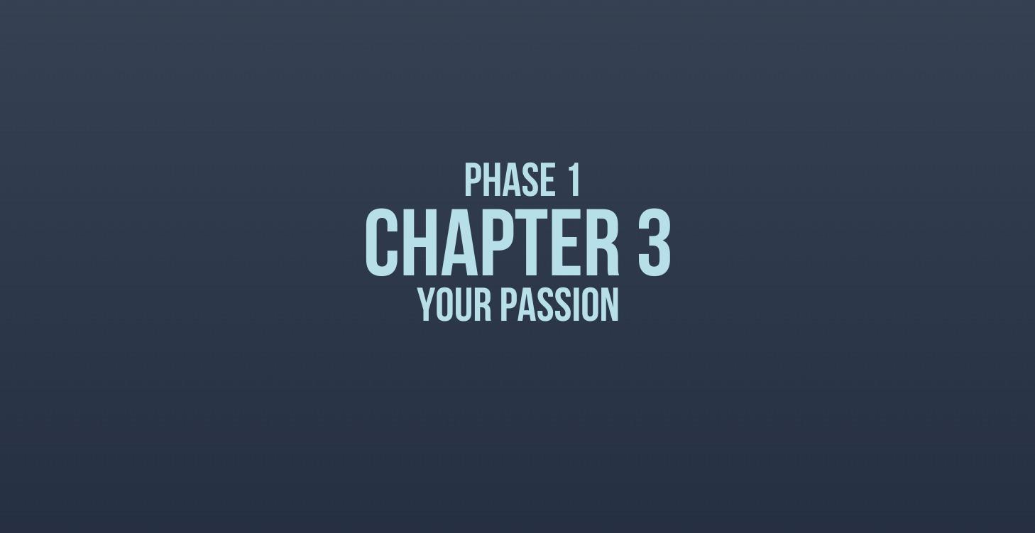 Chapter 3 - Your Passion