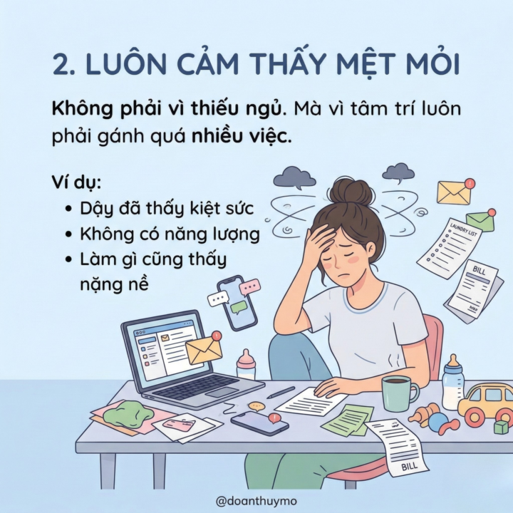 5 DẤU HIỆU CHO THẤY CHỊ EM PHỤ NỮ ĐANG QUÁ TẢI.