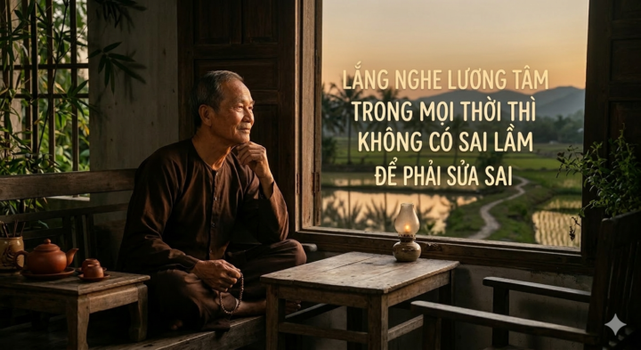 Lắng nghe Lương Tâm trong mọi thời thì không có sai để phải sửa! Biết ơn Vô Hạn