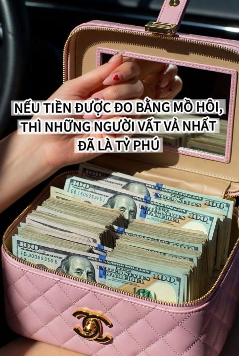 NẾU TIỀN ĐƯỢC ĐO BẰNG MỒ HÔI,   THÌ NHỮNG NGƯỜI VẤT VẢ NHẤT ĐÃ LÀ TỶ PHÚ 