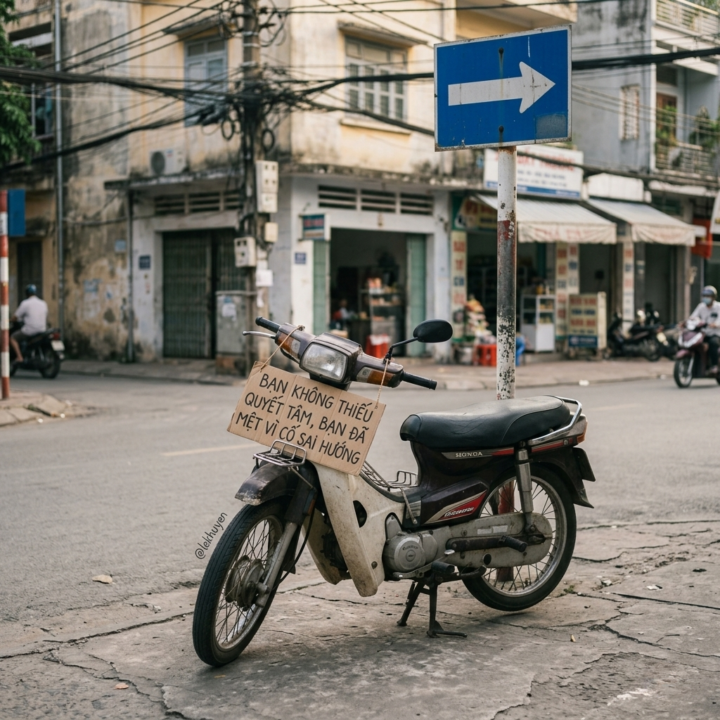 BẠN KHÔNG THIẾU QUYẾT TÂM ,BẠN ĐÃ MỆT VÌ CỐ SAI HƯỚNG