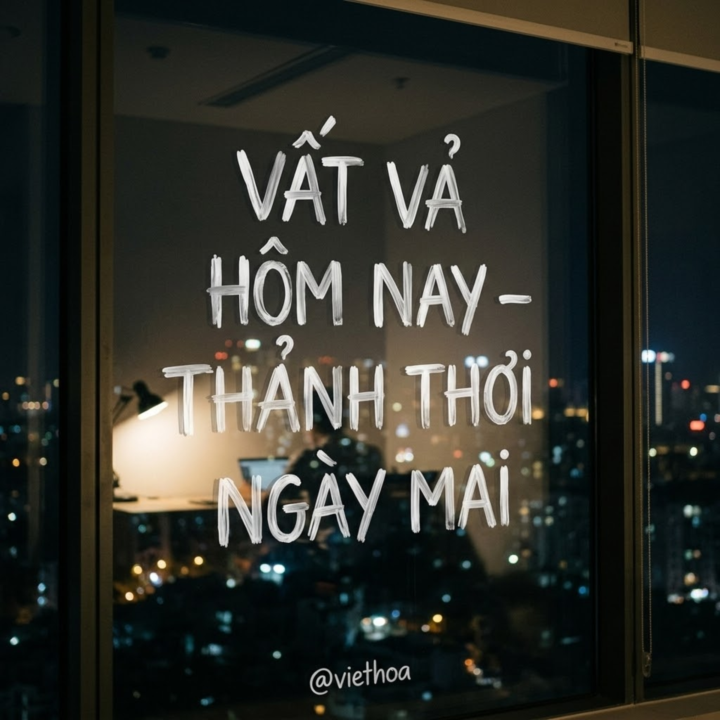VẤT VẢ HÔM NAY – THẢNH THƠI NGÀY MAI 