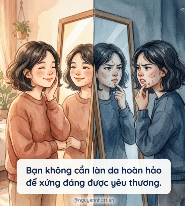 “Tiên từng nghĩ làn da mình có vấn đề… cho đến khi nhận ra một điều khiến Tiên thay đổi hoàn toàn.”