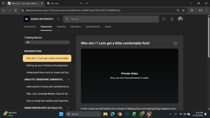 Urgent - Error in Trading Tutorial Videos