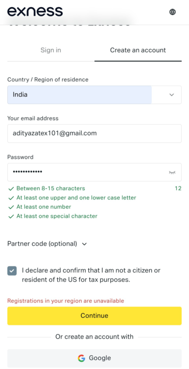 HOW TO CREATE ACCOUNT IN EXNESS 