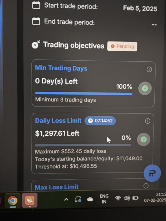 Funded account challenge
