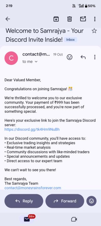 Samrajya joining issue 📍