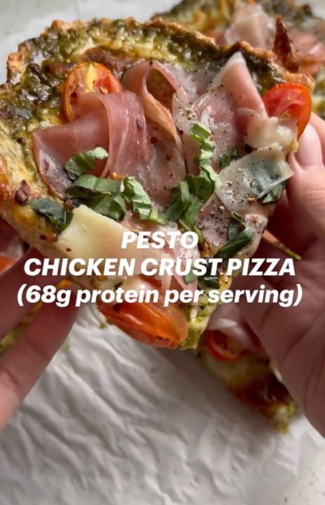 Pesto Chicken Pizza Crust 🍕