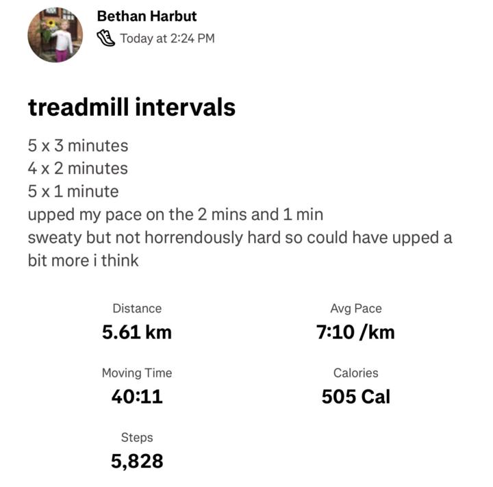 intervals earlier today 