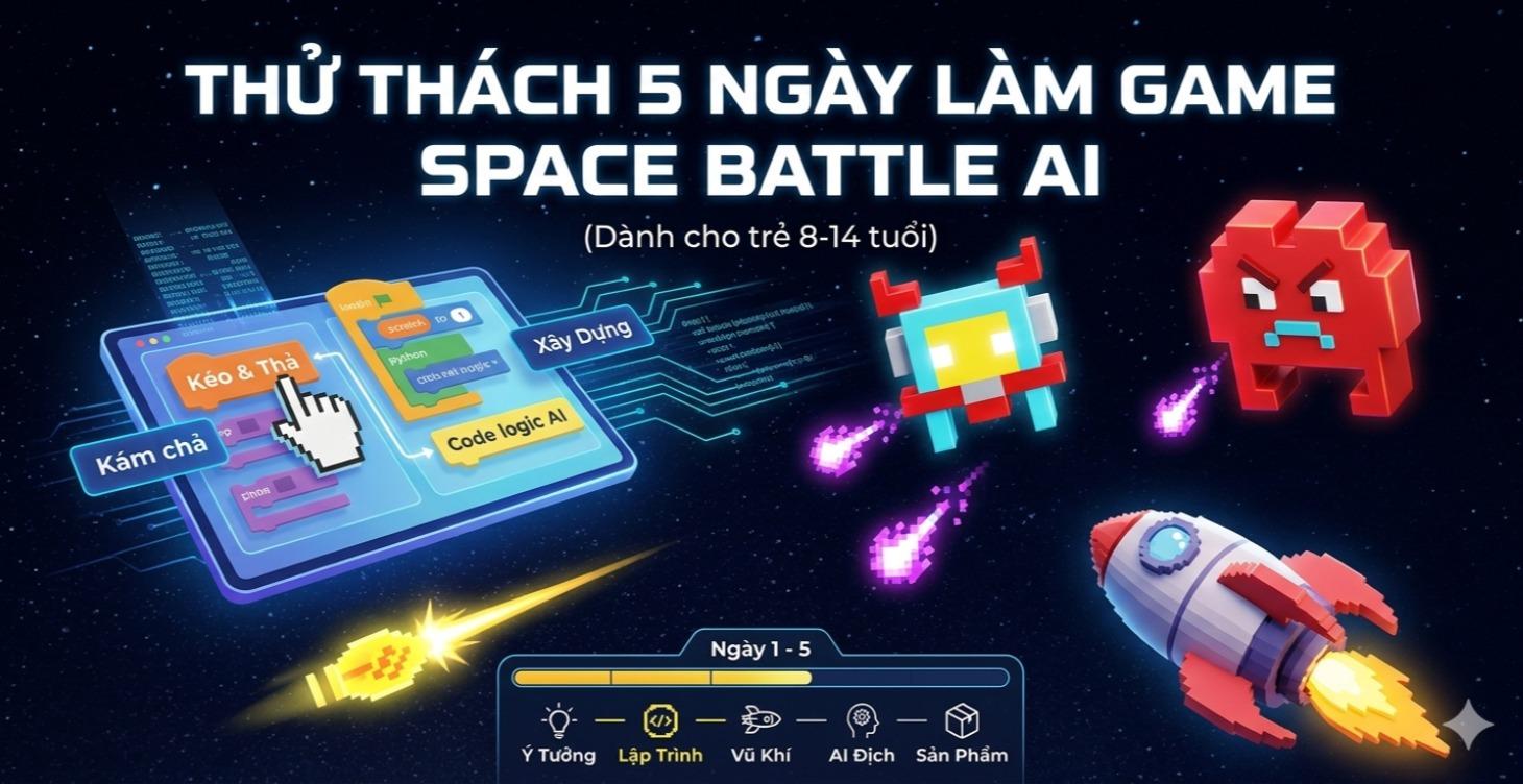 Thử thách 5 ngày làm Game Space Battle AI