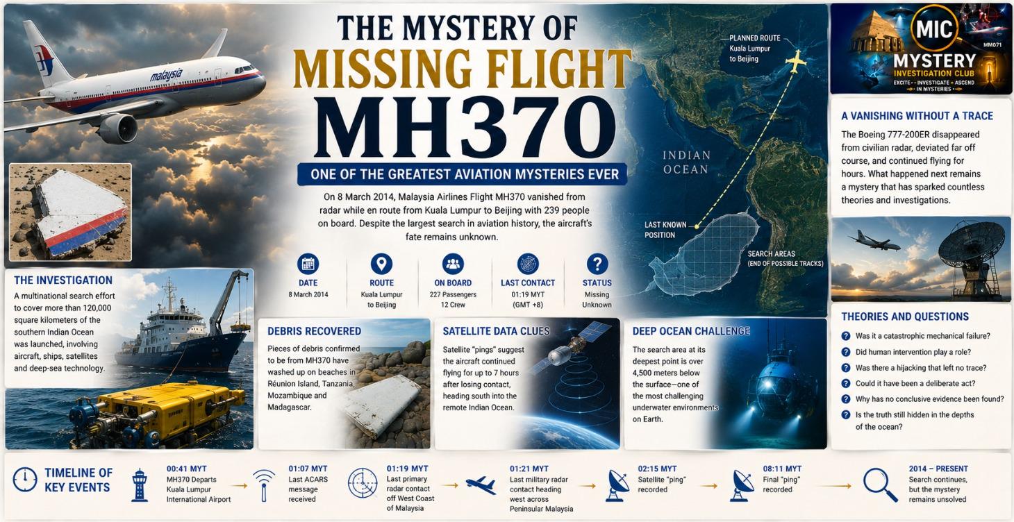 Mystery of Missing Flight MH370