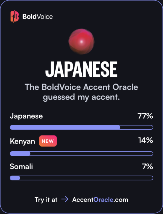 Fun time guessing your accent!