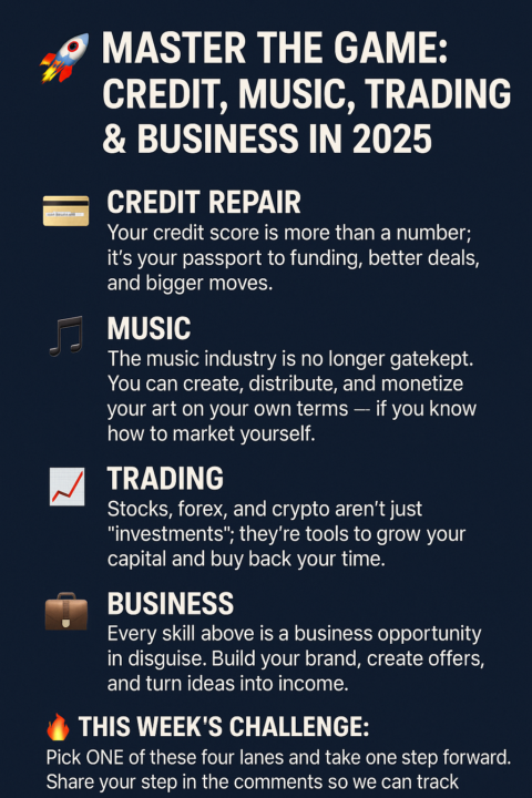 🚀 Master the Game: Credit, Music, Trading & Business in 2025
