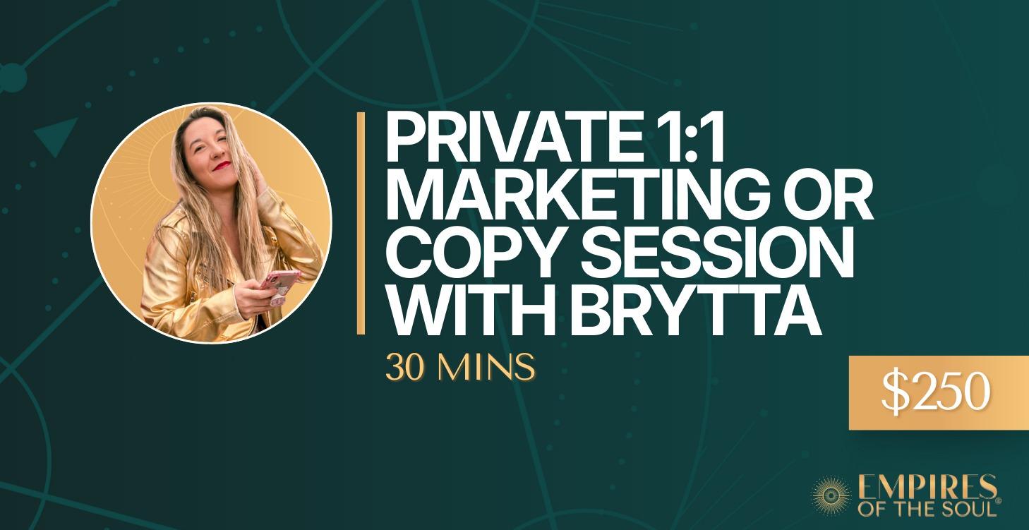 Private 1:1 Marketing or Copy Session with Brytta