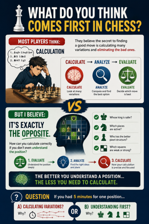  ♟ What do you think comes first in chess? 