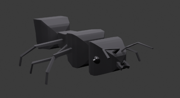 low poly ant