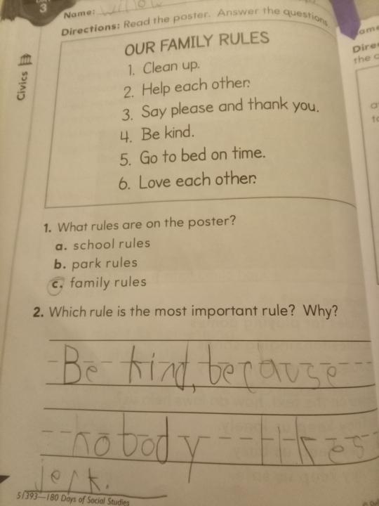 Advice from my six year old