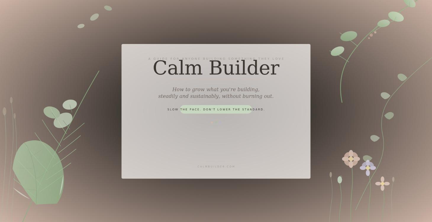 E-book - Calm Builder Method