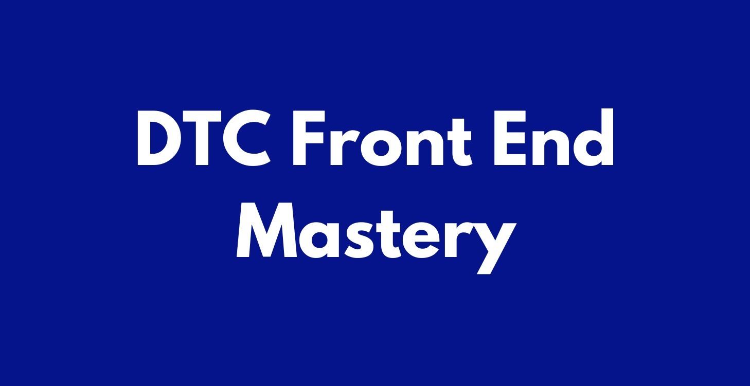 [2] DTC Front End Offer Mastery