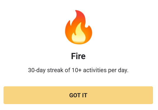 The FIRE emjoi next to my name... 